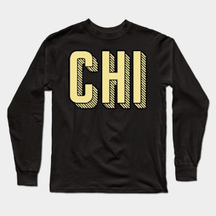 Yellow Chi Sunshine Letter Long Sleeve T-Shirt